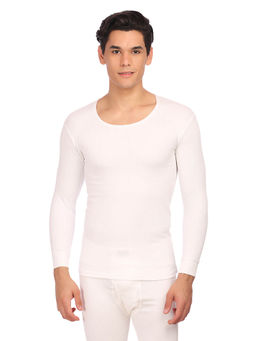 Neva - Esancia Round Neck Full Sleeves Warmer/Thermal Upper for Men Off White (Free Size)
